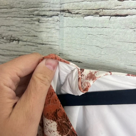 Revolve NBD X HAVEN long sleeve dress white red size xs snake skin - Picture 6 of 12